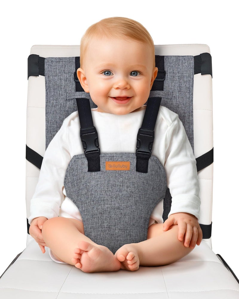 liuliuby Compact Travel High Chair | Portable High Chair for Baby | Baby Travel Essential Harness Seat | Must Haves for Vacations, Restaurants, Family Visits with Babies | Portable Highchair Seat - Image 1
